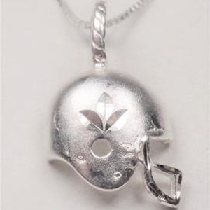 STERLING SILVER SPORTS FOOTBALL HELMET NECKLACE